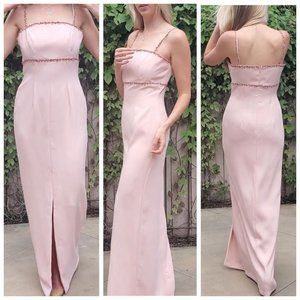 Vintage Wtoo Light Pink Bridesmaid Dress 90s Y2K Size 2